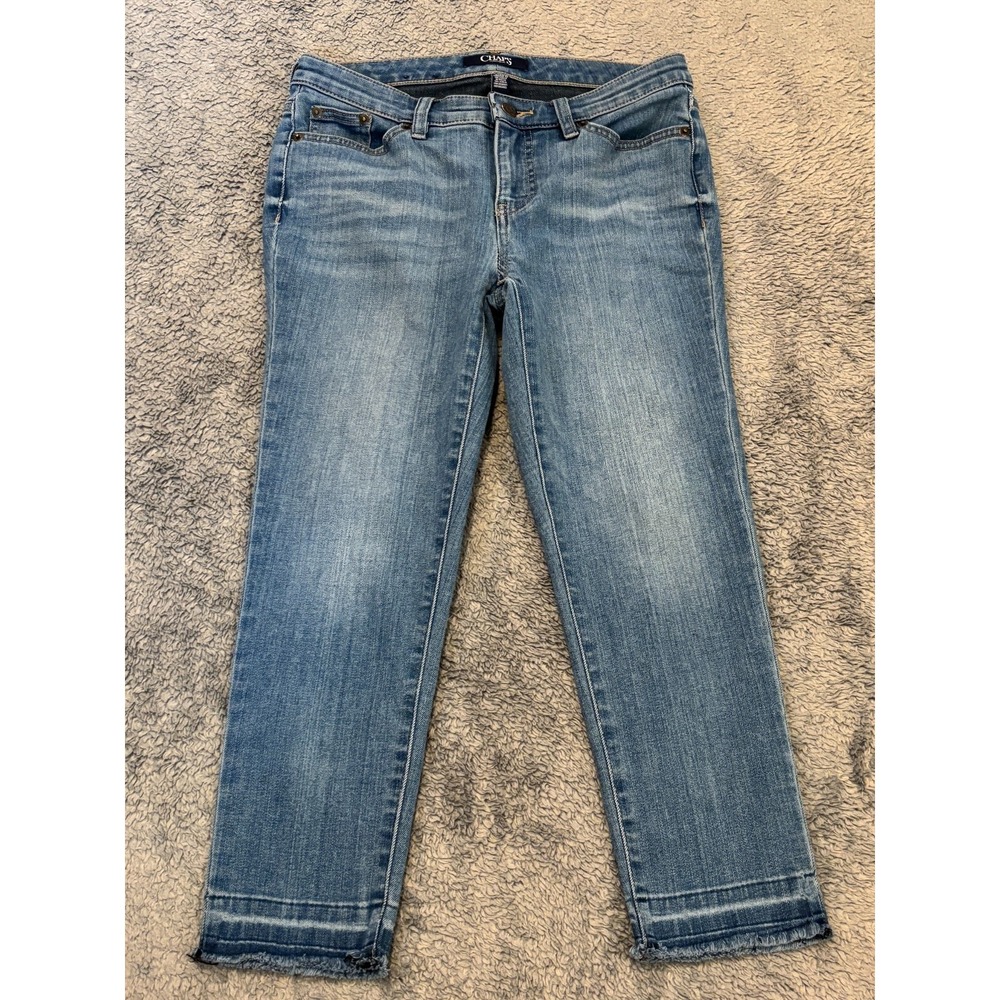 Chaps Denim Jeans Womens 4P Petites Madden Capri Casual Everyday Blue Med Wash